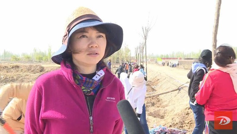 敦煌市千名干部职工义务植树 为农业中心园区建设添新绿