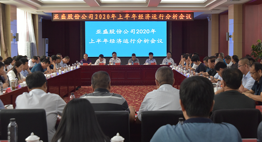 亚盛集团召开2020年上半年经济运行分析会议