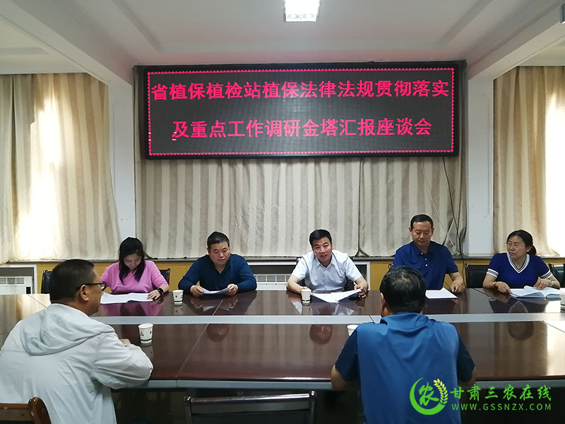 省植保植检站调研督导金塔植保植检工作