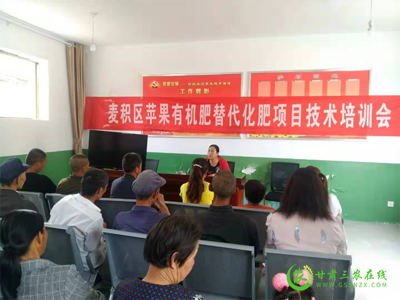 麦积区强化技术宣传培训服务提升果园有机肥施用水平