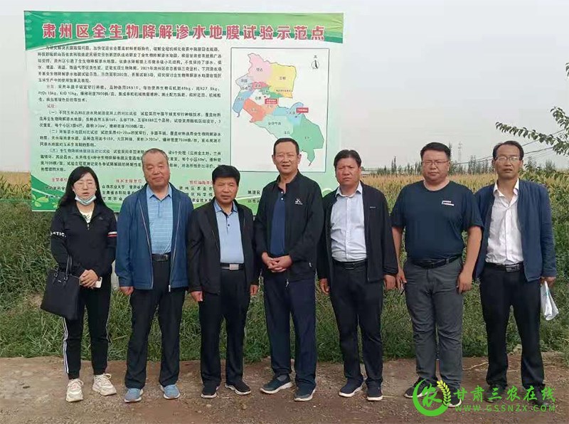 省农业技术推广总站调研督导酒泉市抗旱救灾暨农技推广重点项目实施情况