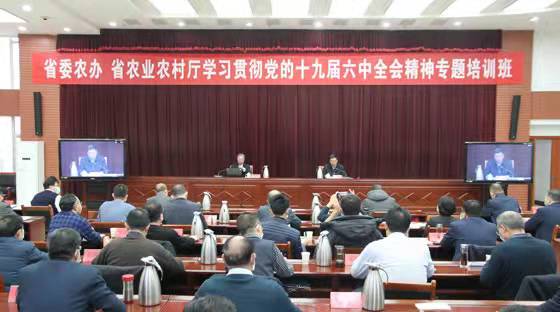 省委农办 省农业农村厅举办学习贯彻党的十九届六中全会精神专题培训班