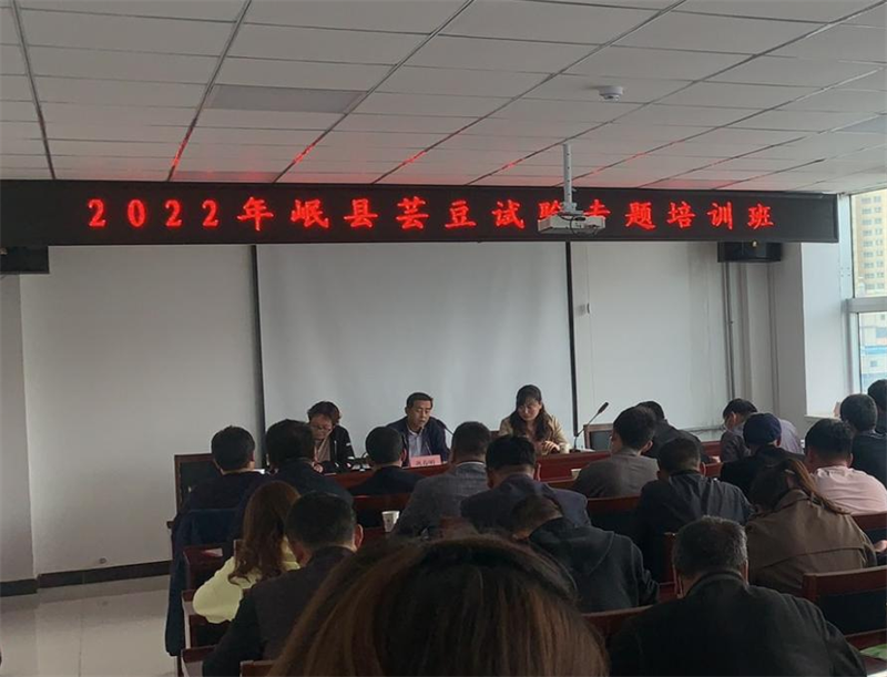 2022年岷县芸豆试验、设施蔬菜标准化种植技术培训会顺利召开