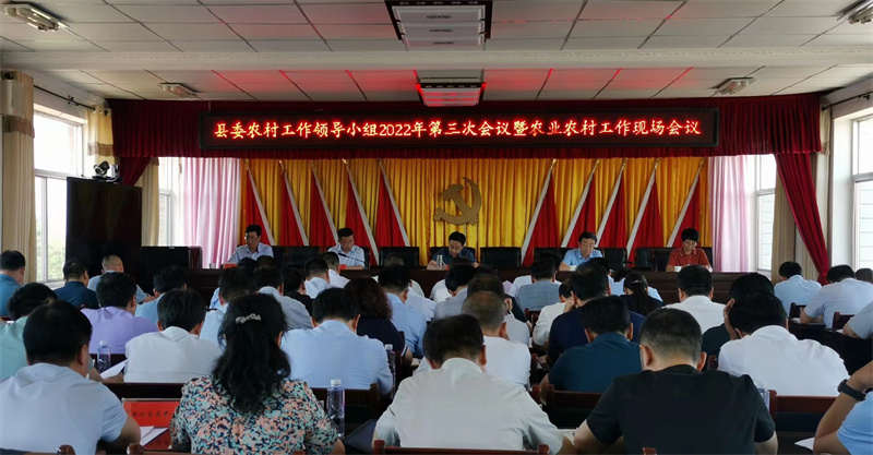 宁县委农村工作领导小组2022年第三次会议暨农业农村工作现场会召开